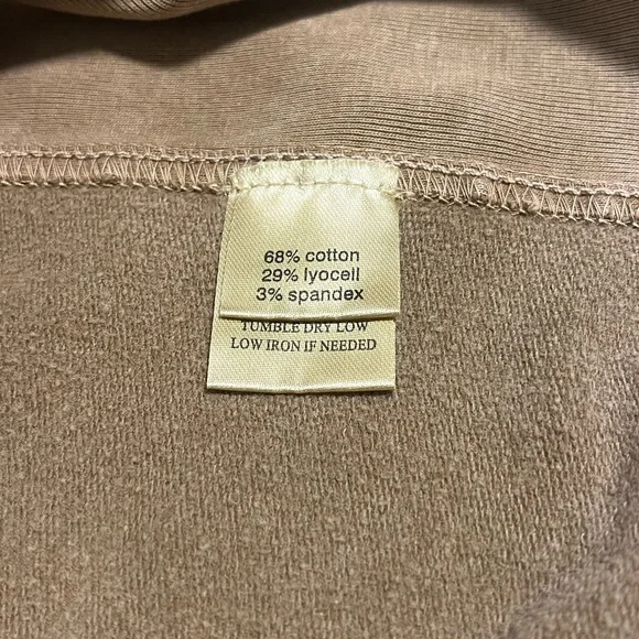 True Grit LA Casual Stylish Quarter Zip-Up Long Sleeve Polo, Men’s Sz L, Brown - Picture 5 of 6